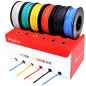 22 AWG Hook up Wire Kit - 600V Tinned Stranded Silicone Wire of 6 Different Colors x 23 ft each 22 AWG Hook up Wire Kit - 600V Tinned Stranded Silicone Wire of 6 Different Colors x 23 ft each
