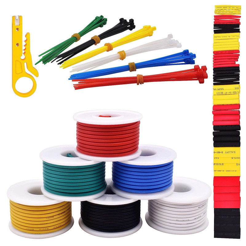 thumbnail image 2 of 10 Gauge Stranded Silicone Hook Up Wire – 10ft Red & 10ft Black, Flexible Copper, Electronix Express 2 of 5
