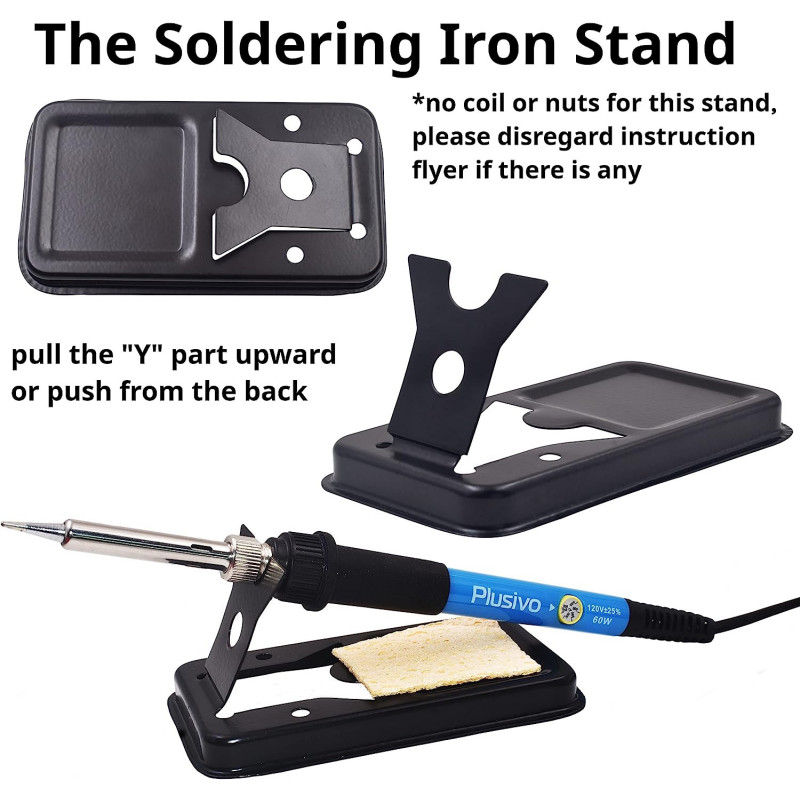 Plusivo Soldering Iron Kit V6 60 W Soldering Iron with Solder Holder 2 pcs Soldering Tips