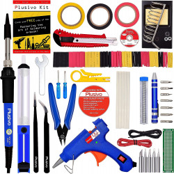 Plusivo Soldering Iron Kit With Glue Gun V4 (110 V, Plug Type: US )