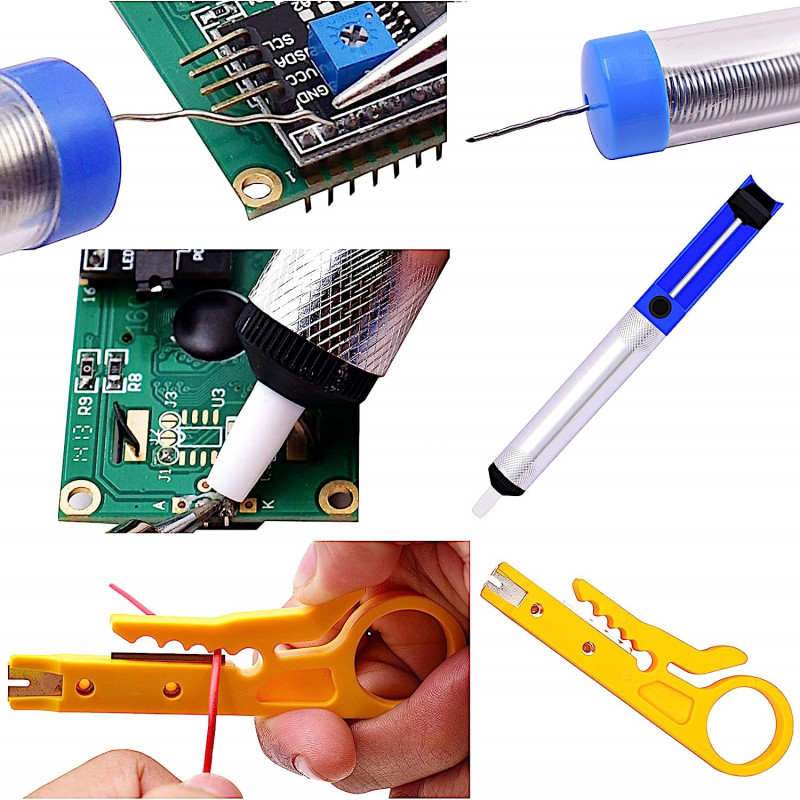 Plusivo Soldering Iron Kit with Digital Multimeter V5 (110 V, Plug Type ...
