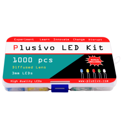 Plusivo 3mm Diffused LED Diode Assortment Kit