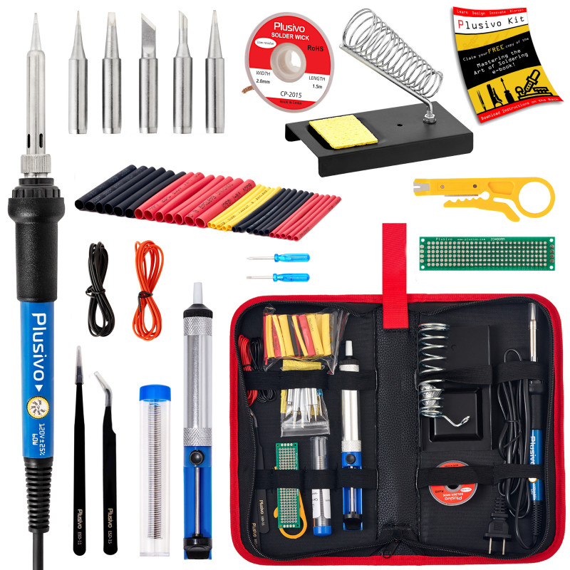 Plusivo Soldering Kit For Electronics (120 V, Plug Type: US) Plusivo Soldering Kit For Electronics (120 V, Plug Type: US)