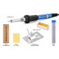 Soldering Iron Kit Electronics, Adjustable Temperature Soldering Iron 60W, Solder Wire, Solder Paste, Mini Stand