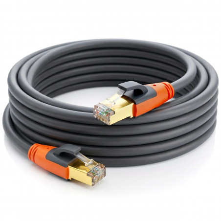 Cat 8 Ethernet Cable 20ft, High Speed LAN Cables 40Gbps 2000MHz Shielded, Heavy Duty 26AWG Outdoor