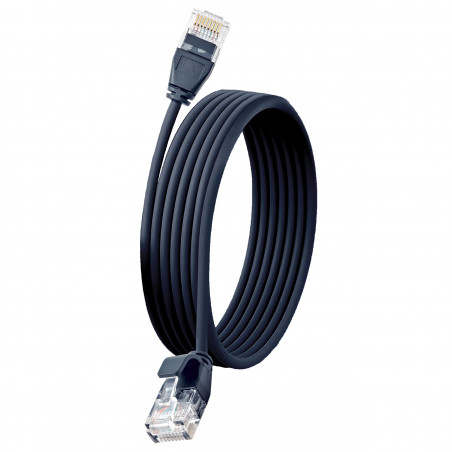 Cat 6A Ethernet Cable U/UTP 25 ft AWG 34 - Ultra Slim Flexible 10Gbps LAN Cable for Home, Office, Gaming, Black