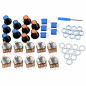 Plusivo Potentiometer Assortment Kit - 46 pcs B1K–B1M Ohm Linear Rotary Taper Potentiometer with WH148 Knobs Plusivo Potentiometer Assortment Kit - 46 pcs B1K–B1M Ohm Linear Rotary Taper Potentiometer with WH148 Knobs