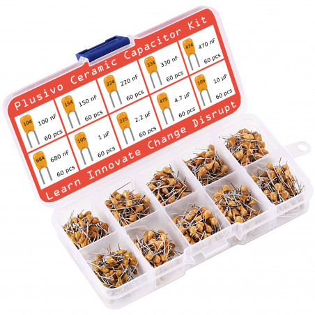 Plusivo Ceramic Capacitor Assortment Kit