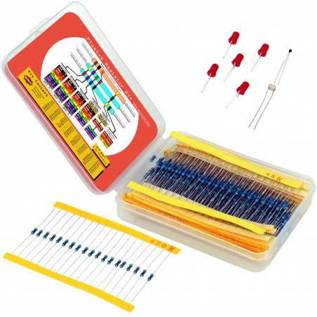 Plusivo Resistor Assortment Kit - 10 Ω to 1 MΩ (600pcs)