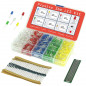 Plusivo 5mm LED Assortment Kit (500pcs) with Bonus PCB and 220 Ω Resistors(100pcs)