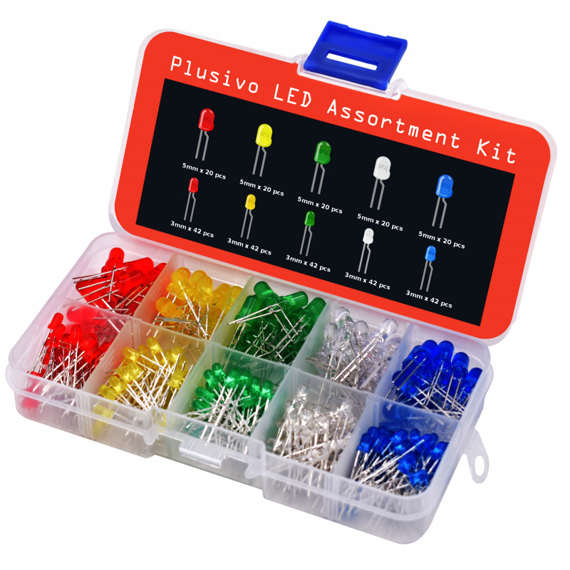 50 Pcs Pre Wired DC12V Diffused LED Diodes Multi Colour