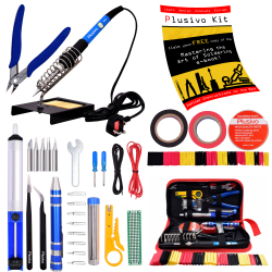 Plusivo Soldering Kit with Diagonal Wire Cutter (230 V, UK Plug)