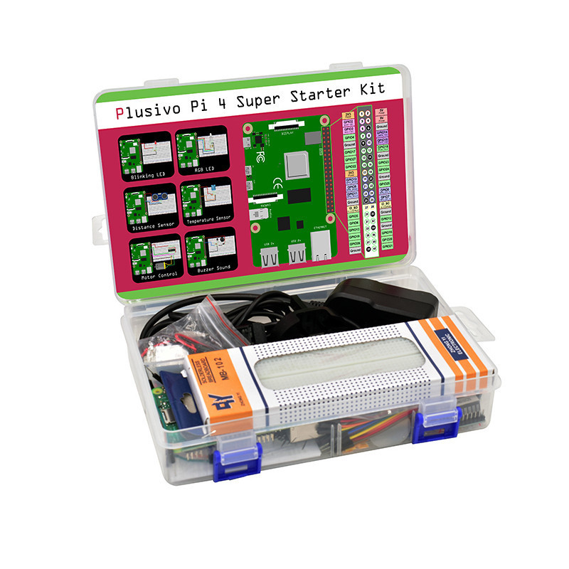 Plusivo Pi 4 Super Starter Kit with Raspberry Pi 4 with 2 GB of