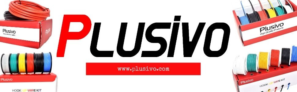 Plusivo 12AWG Hook up Wire Kit - 600V Tinned Stranded Silicone Wire of 2  Different Colors x 8m